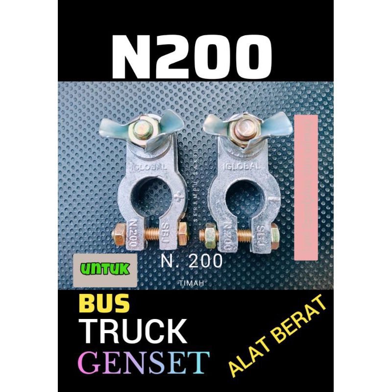 Jual klem aki \kepala aki besar type N200 untuk bus,truk,genset dan
