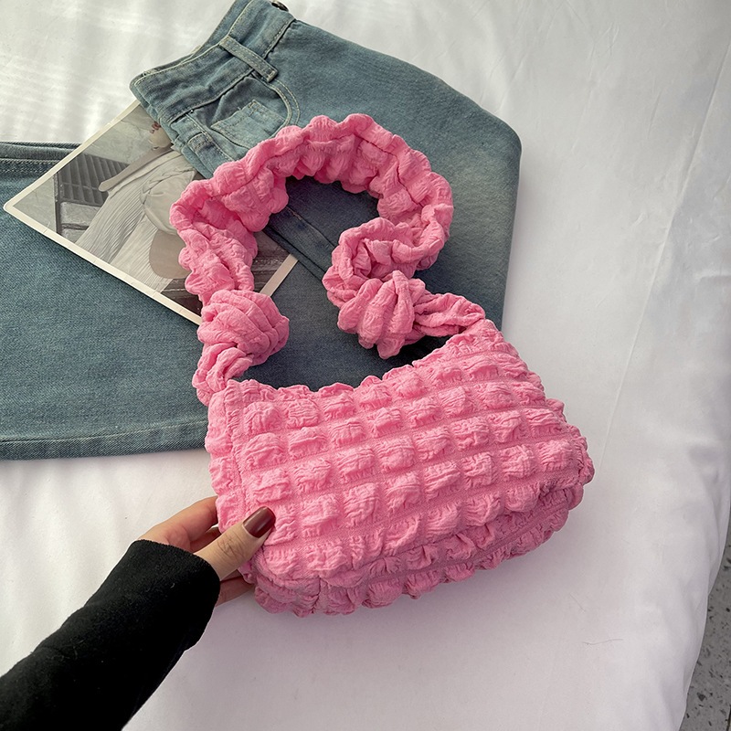 Jual RYUJI Shoulderbag Tas Bahu Bubble Grid Puffy Cloud Pleat Bag