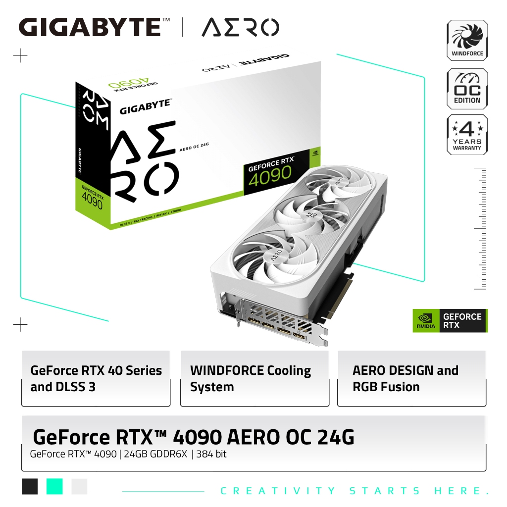 Gigabyte RTX 4090 AERO OC 24GB GDDR6X GV-N4090AERO-OC-24GD