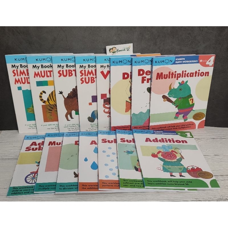 Jual [MANICCA] KUMON Math Workbook Grade 1 2 3 4 6 7 8 / Buku belajar ...