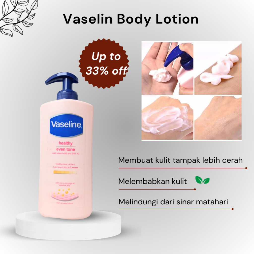 Jual VASELINE Hand Body Lotion Healthy Even Tone with Vitamin B3 and