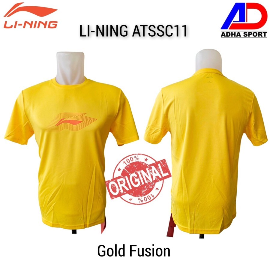 Jual T-Shirt Kaos Jersey Badminton LINING ATSSC11 / ATSSC 11 Gold ...