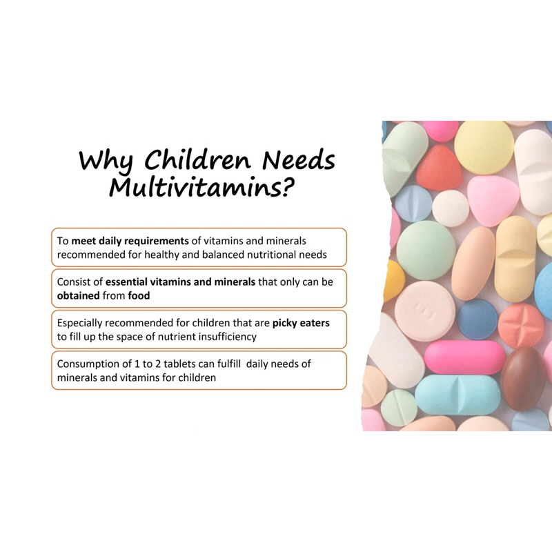 Jual Quantum Kids Multivitamin Plus Iron & Lysine Chewable Tablet 60s ...