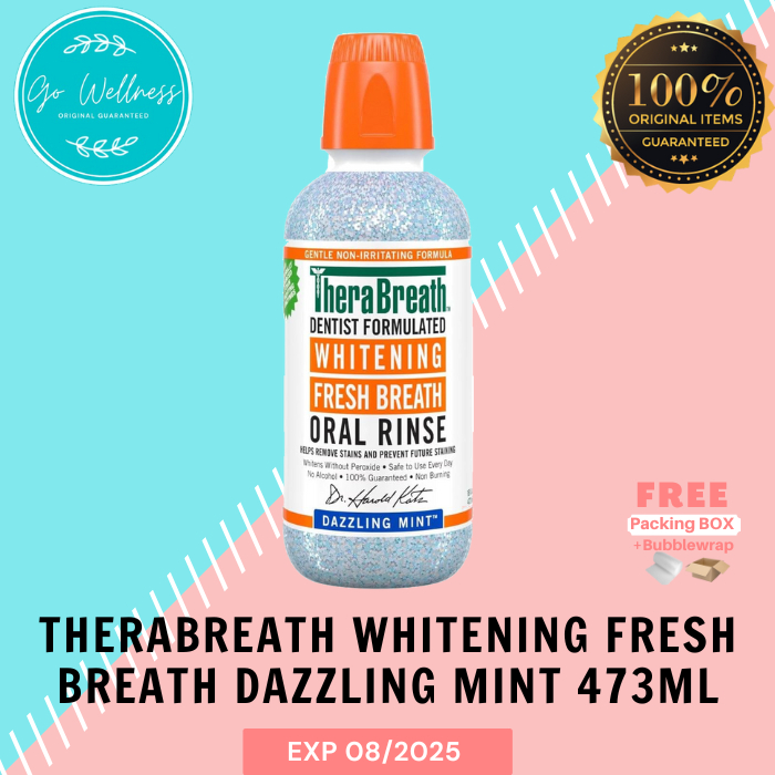 Jual TheraBreath Whitening Fresh Breath Oral Rinse Dazzling Mint 473 ml