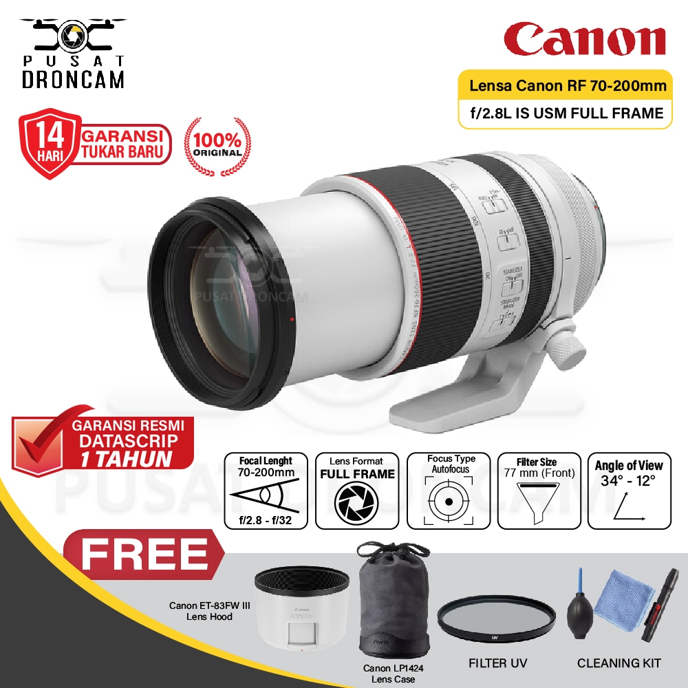 Jual Lensa Canon RF 70-200mm f2.8L IS USM Lens Garansi Resmi Datascrip ...