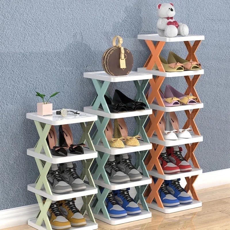 Jual Rak sepatu zigzag susun plastik Tempat sandal sepatu Rak serbaguna ...