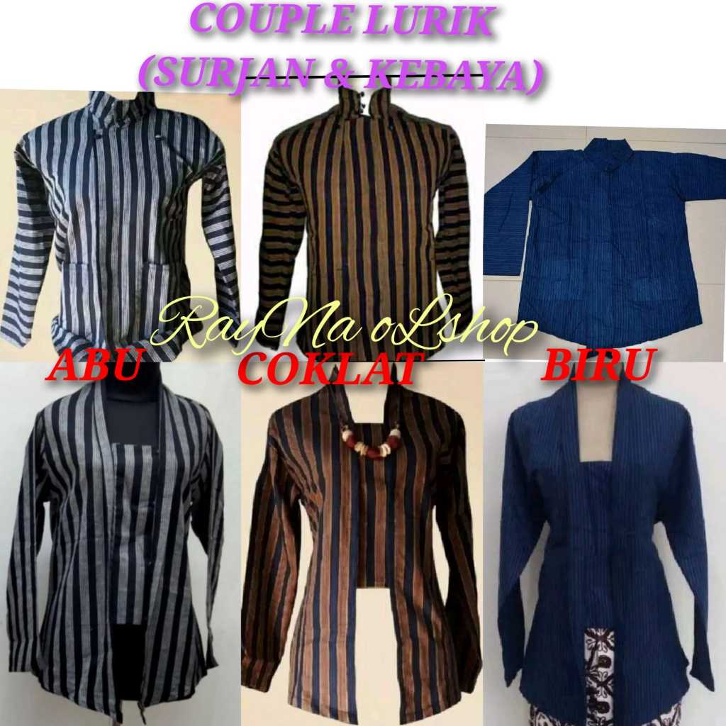 Jual BAJU COUPLE LURIK | KEBAYA LURIK & SURJAN LURIK | PAKAIAN COUPLE ...