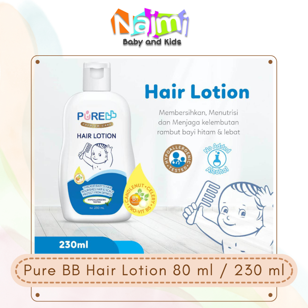 Jual (Packing Gratis) PureBB Pure BB Baby Hair Lotion 80 ml 230ml ...