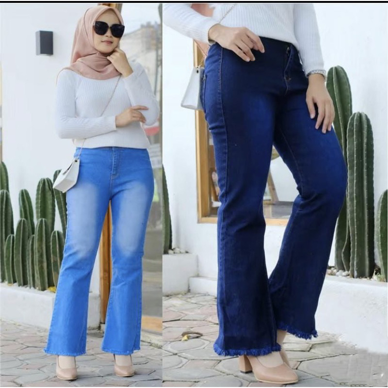 Jual Hw Cutbray Jeans Celana Cutbray Strecht Wanita Cutbray Jeans Rawis Kekinian Highwaist