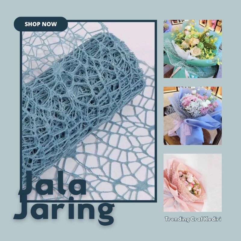 Jual Jala jaring buket (50 cm) Flower Wrapping Korean Mesh Spider ...