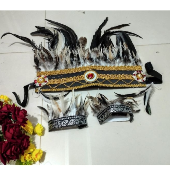 Jual Set Mahkota Dekker Bulu Papua Dan Dayak Shopee Indonesia