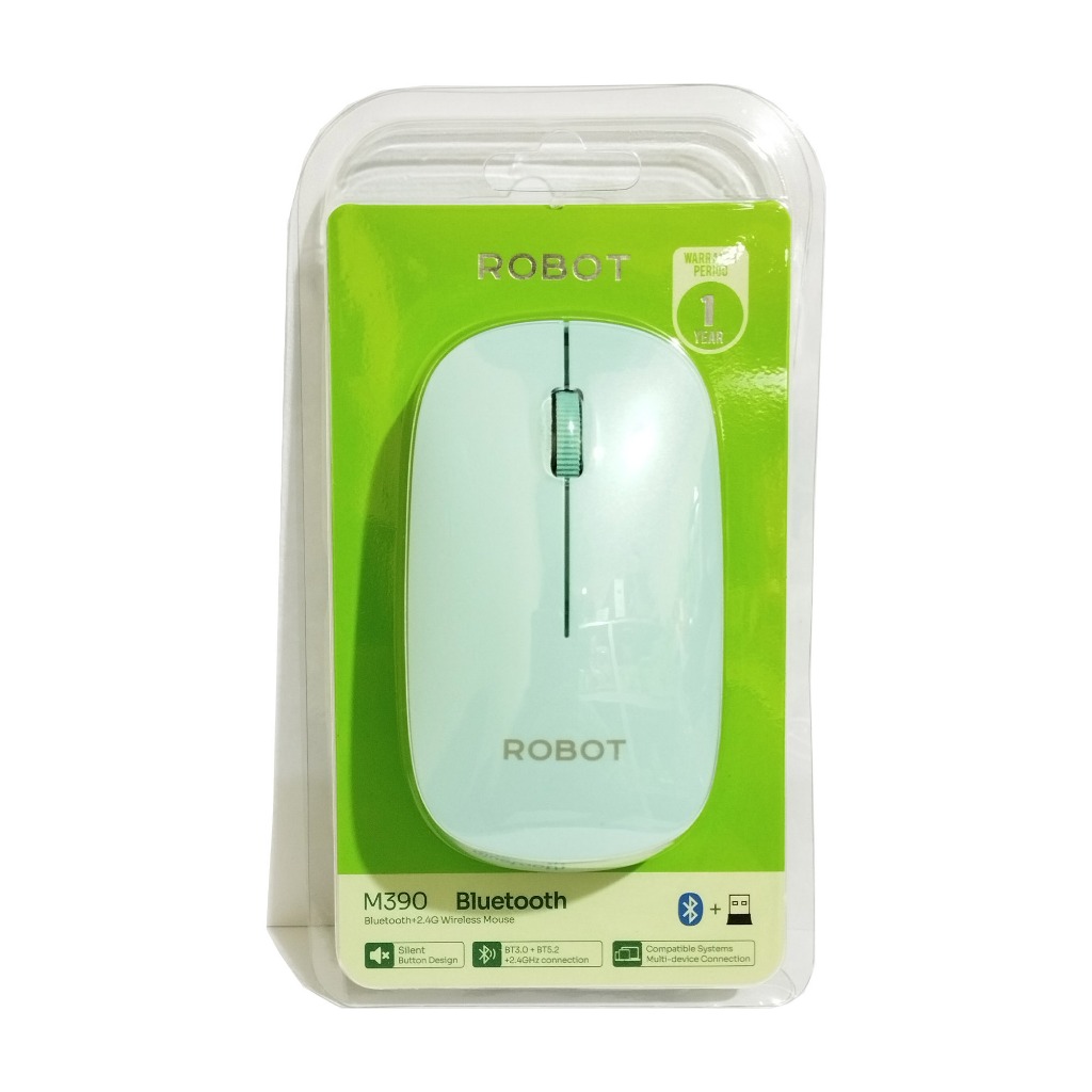 Jual Mouse Robot M390 Dual Mode Bluetooth & Wireless 2.4G Silent Click ...