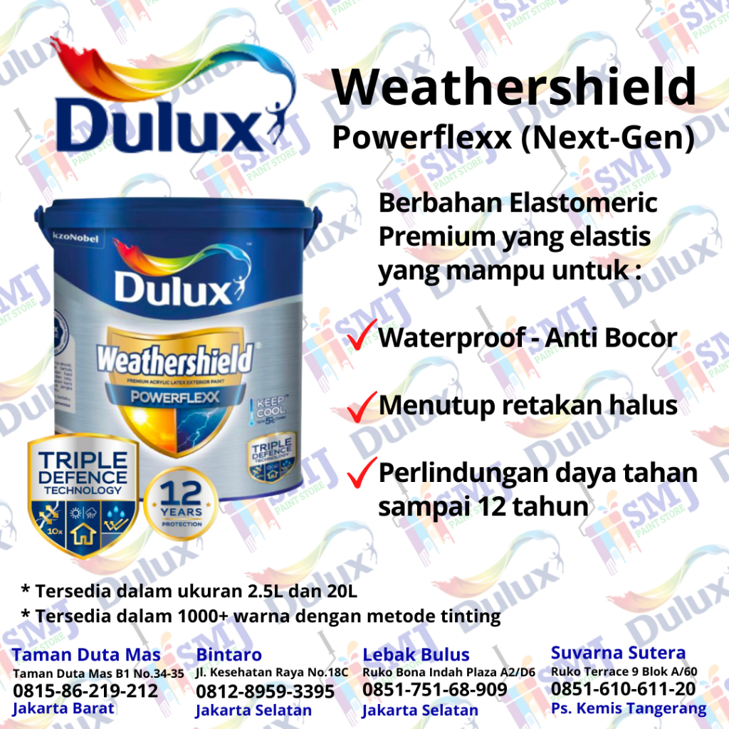 Jual Cat Tembok Exterior Dulux Weathershield Powerflexx Next Gen 2 5