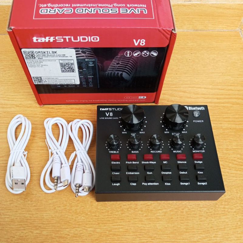 Jual Sound card V8 Taffstudio Original Mixer audio taffware | Shopee ...