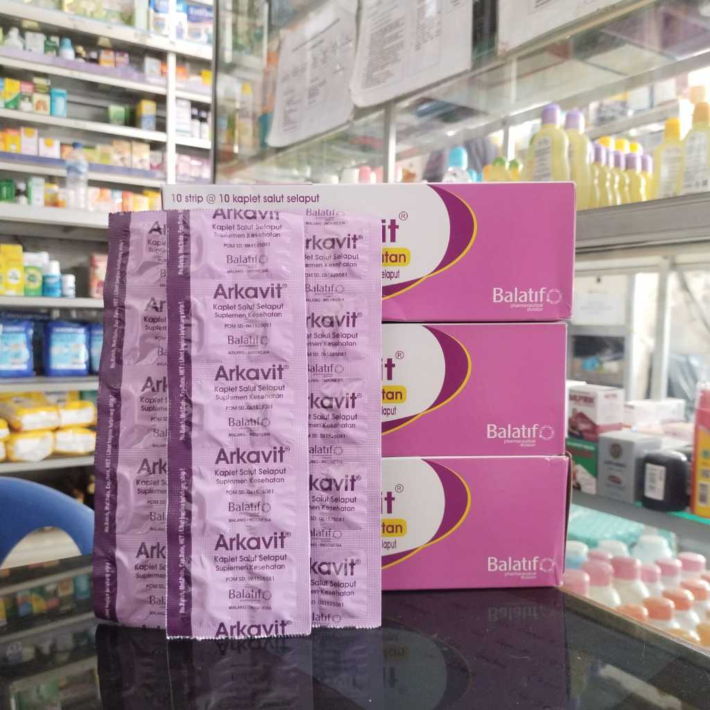 Jual ARKAVIT 1 STRIP @10 KAPLET arkavit suplemen kesehatan arkafit ...