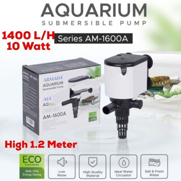 Jual ARMADA AM 1600 A POWER HEAD Mesin Pompa Celup Filter Aquarium ...
