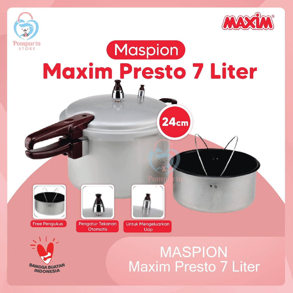 Jual Maspion Maxim Presto 7Liter 24cm Pressure Cooker Panci