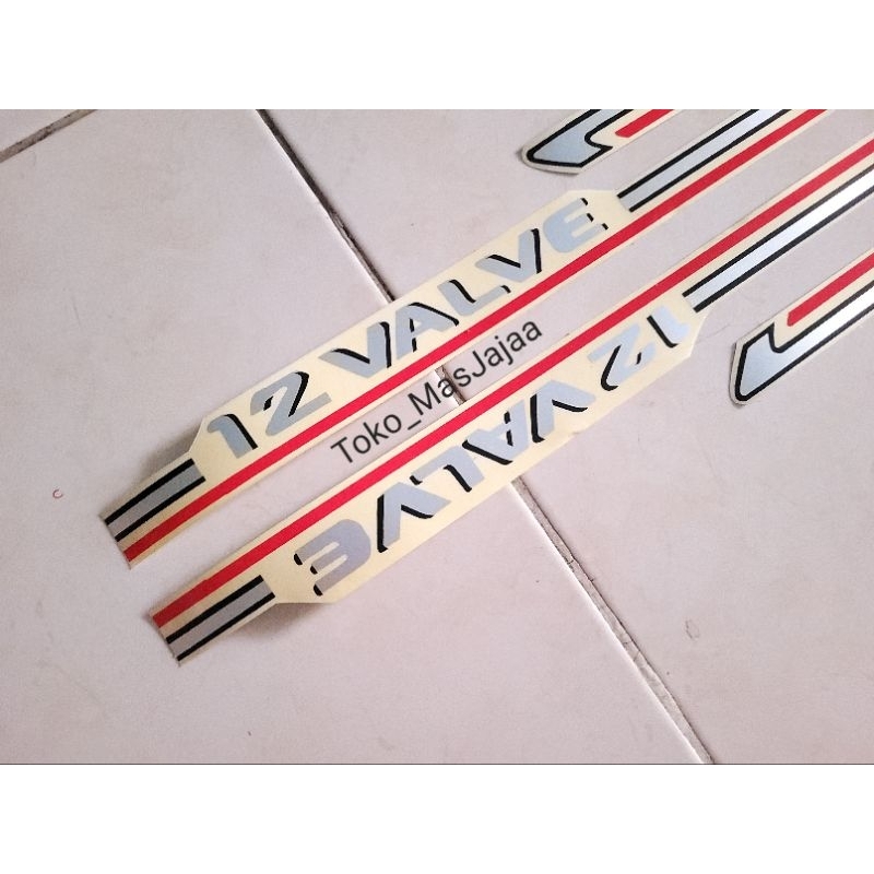 Jual Sticker stiker toyota starlet 12 valve / stiker list body merah ...