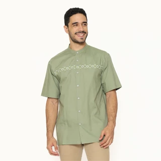 AMK Kemeja Koko Pria Lengan Pendek KK SALIM S/S Sage Green