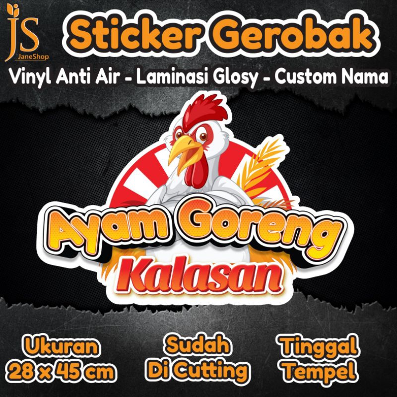 Jual Sticker Kaca Gerobak / Etalase | Crombolini | Bakso Aci | Ukuran ...