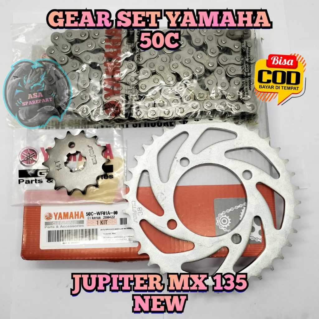 Jual GEARSET ASLI ORIGINAL MOTOR YAMAHA JUPITER MX NEW 135 KOPLING DAN