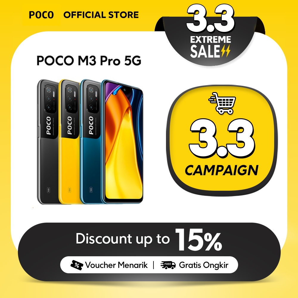 Jual Official POCO M3 Pro 5G (4/64GB) Dimensity 700 Dual 5G 48MP AI ...