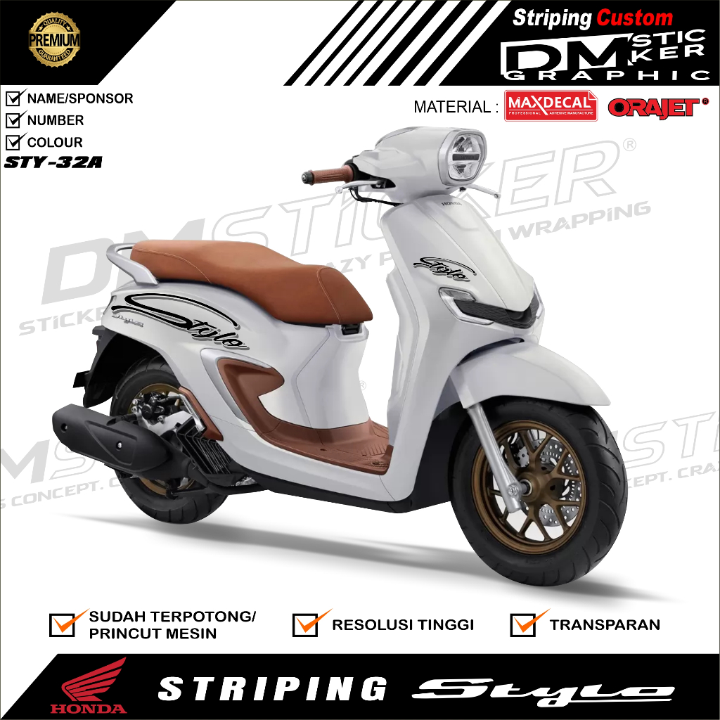 Jual STIKER MOTOR HONDA STYLO - STRIPING TRANSPARAN STYLO 160 CLASIC ...