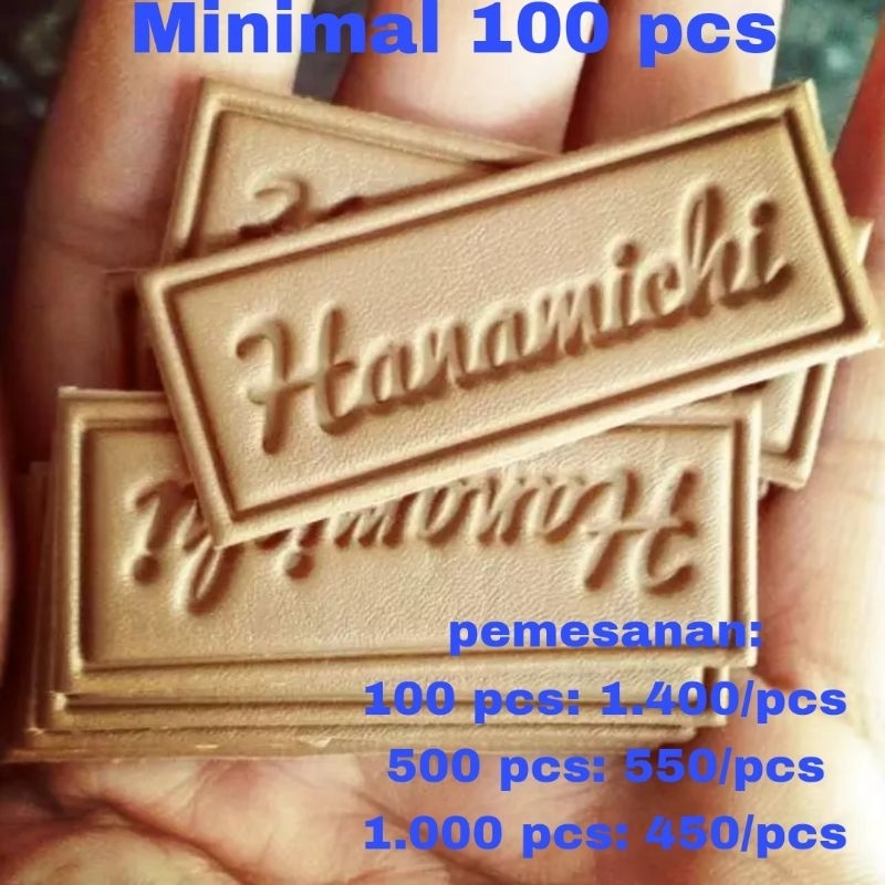 Jual Label kulit emboss UK 2x5 cm | Shopee Indonesia