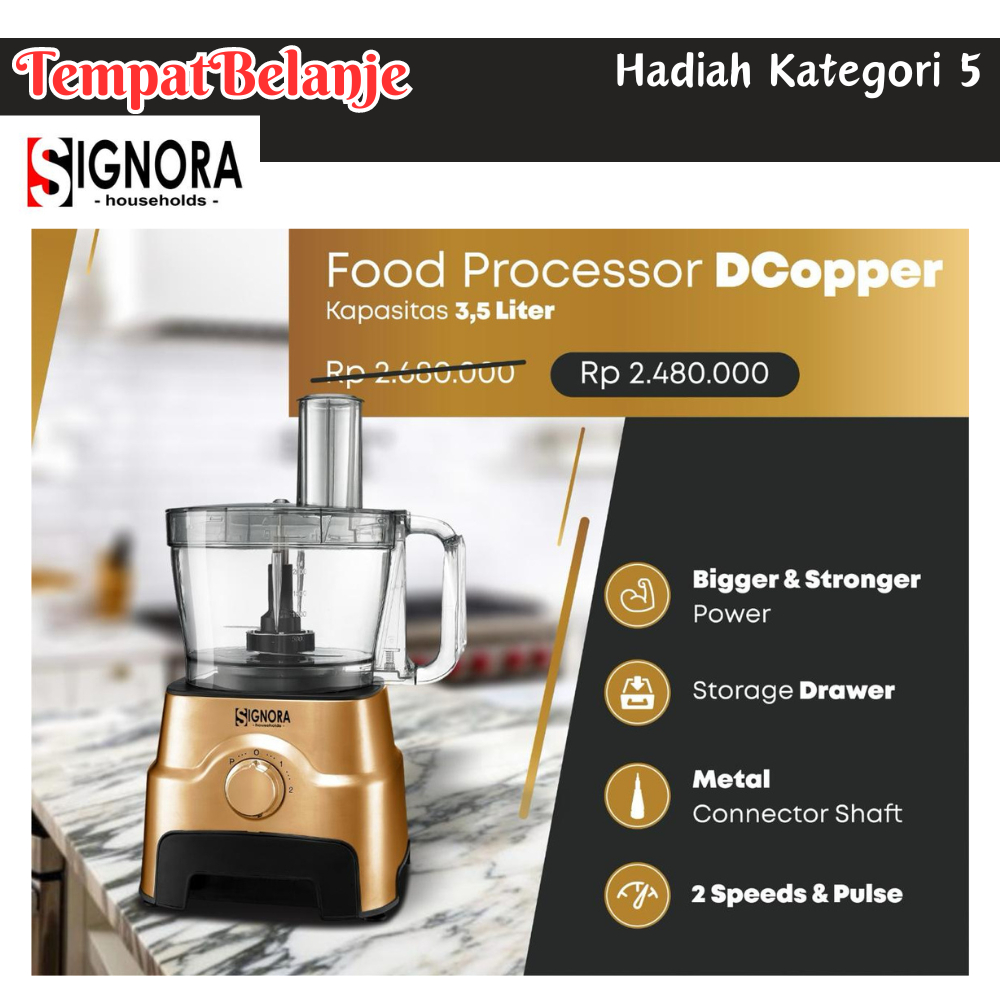 Jual Signora Food Processor DCopper Cubic Cutter | Shopee Indonesia