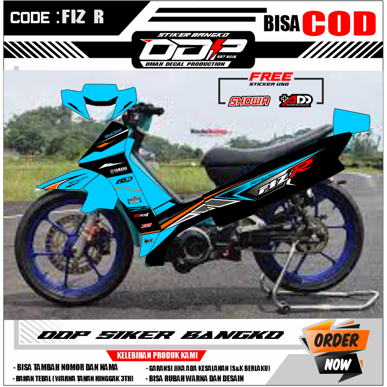 Jual Decal stiker YAMAHA fiz R full body dekal STICKER striping KEREN ...