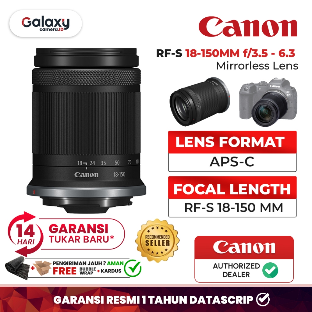 Jual Lensa Canon RF-S 18-150MM f/3.5 - 6.3 IS STM RFS Lens Garansi ...