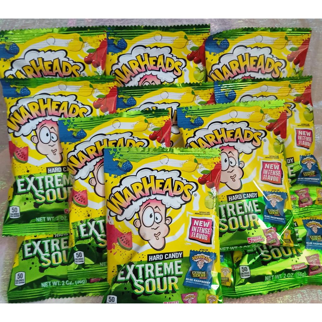 Jual PERMEN IMPORT WARHEADS HARD CANDY EXTREME SOUR 56g | Shopee Indonesia