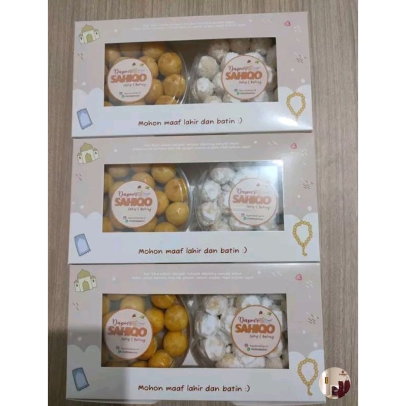 Jual Box Lebaran 25x13 Box Lebaran 2 toples 250gr sejajar Box kue ...