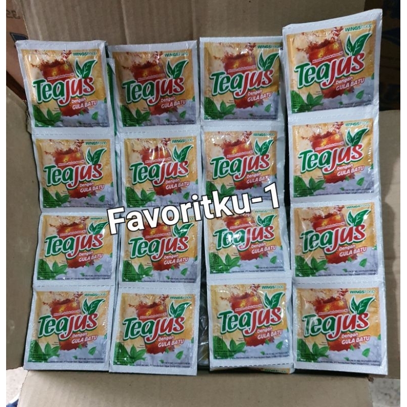 Jual Tea Jus Minuman Serbuk Rasa Teh Dengan Gula Batu. 1 Renteng Isi 10 ...