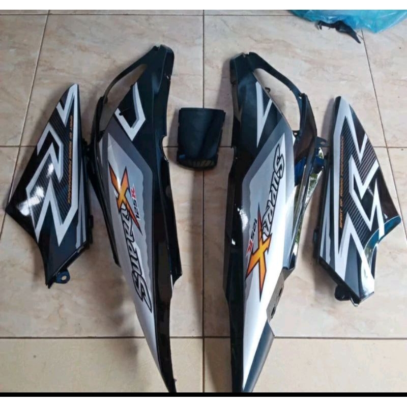 Jual cover body plus box aki Supra x 125 tahun 2097-2010 Batman set