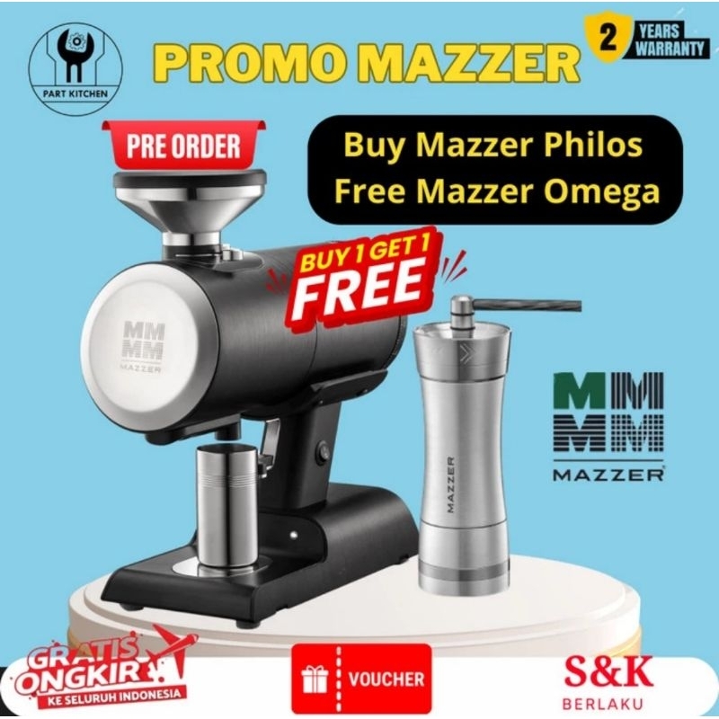 Jual Coffee Grinder Mazzer Phillos Single Dose/64mm Flat Burrs. Made In