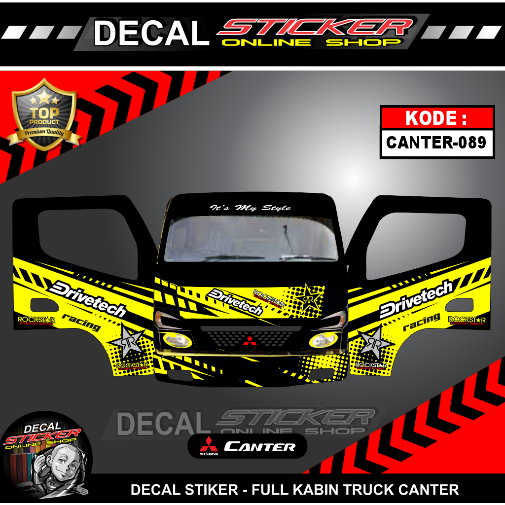 Jual STIKER MOBIL TRUK MITSUBISHI CANTER DECAL PRINT TRUCK FULL KABIN ...