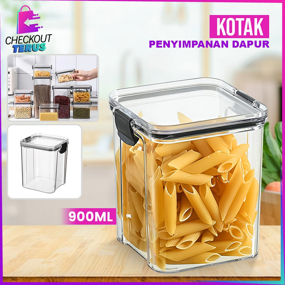 Jual CT C1043 Toples Kue Kering 900ML Kotak Transparan Food Container ...
