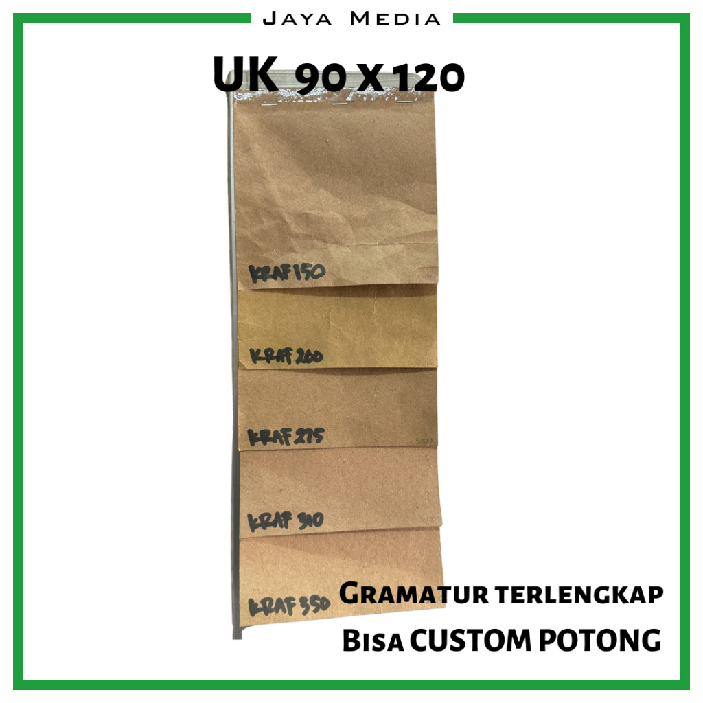 Jual Kertas Kraf Coklat Paper Bag Berbabai Gramatur 90 x 120 Shopee