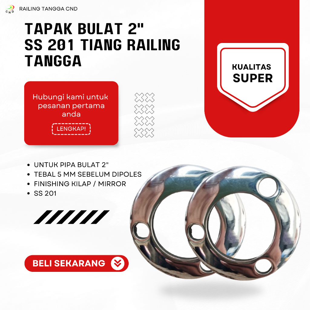 Jual Tapak Baseplate plendes bulat 2