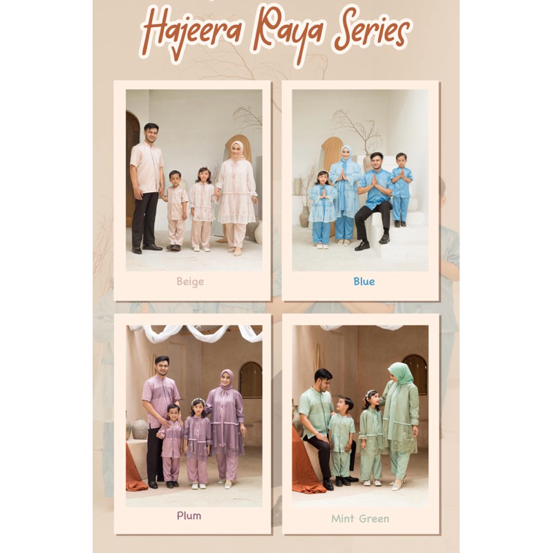 Jual HAJEERA RAYA SERIES baju lebaran keluarga 2024 / baju muslim