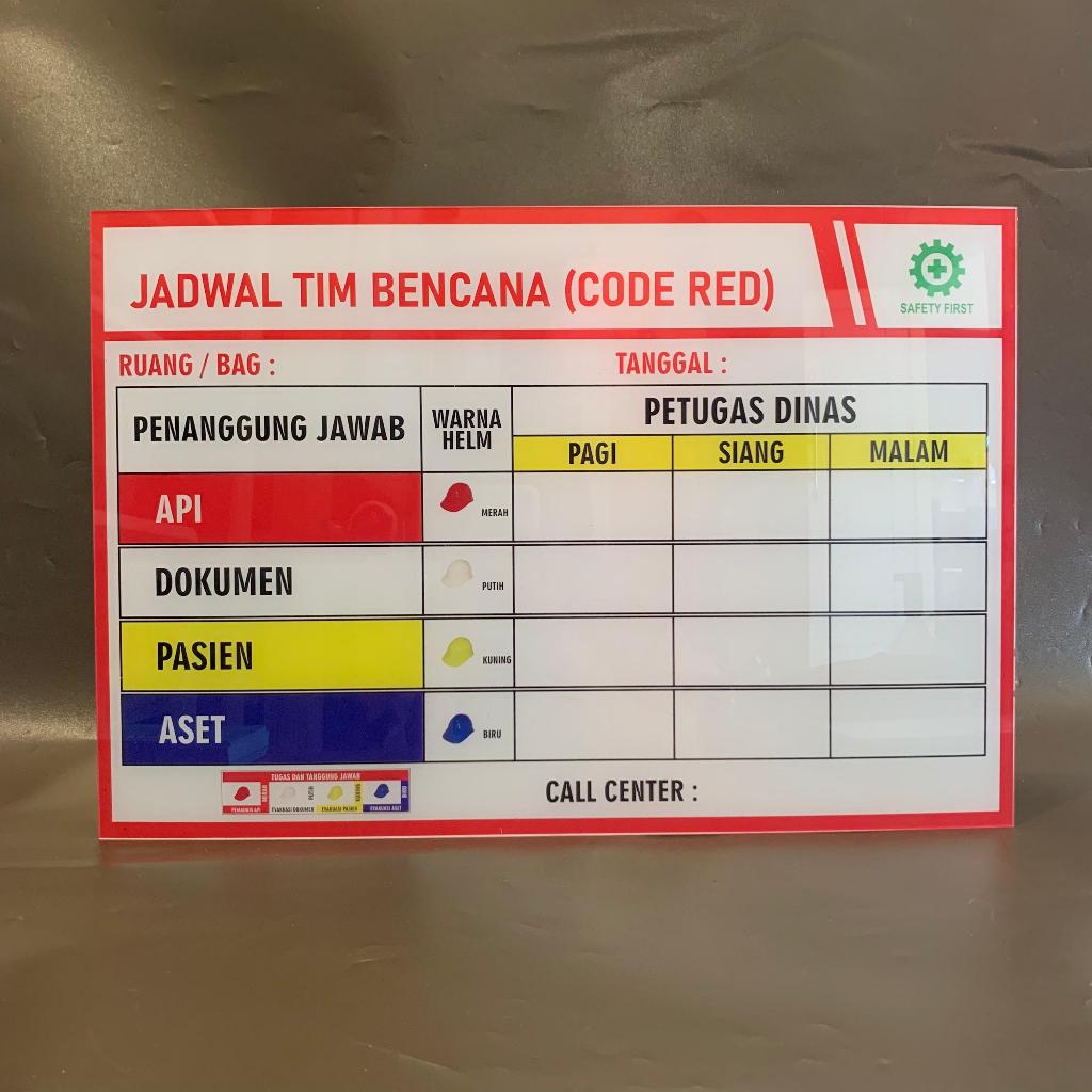 Jual Papan Akrilik Code Red Ekonomis ukuran 31.5 cm x 46.5 cm |Akrilik ...