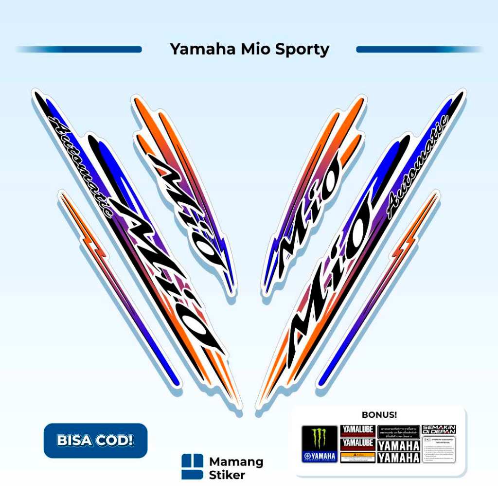 Jual Striping Mio Sporty Variasi (4) Thailand Api Vietnam Original ...
