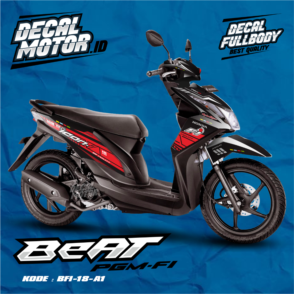 Jual Sticker Decal Full Body Beat Fi Lama merah racing new - BFI ...