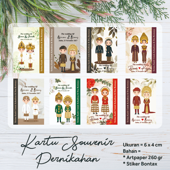 Jual KARTU SOUVENIR/KARTU UCAPAN TERIMAKASIH/PENGAMBILAN SOUVENIR