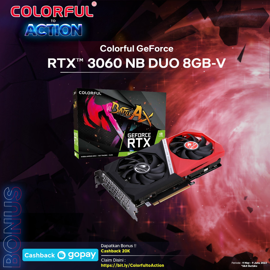 Jual VGA Colorful GeForce RTX 3060 Duo NB 8GB - 8 GB GDDR6 | Shopee ...