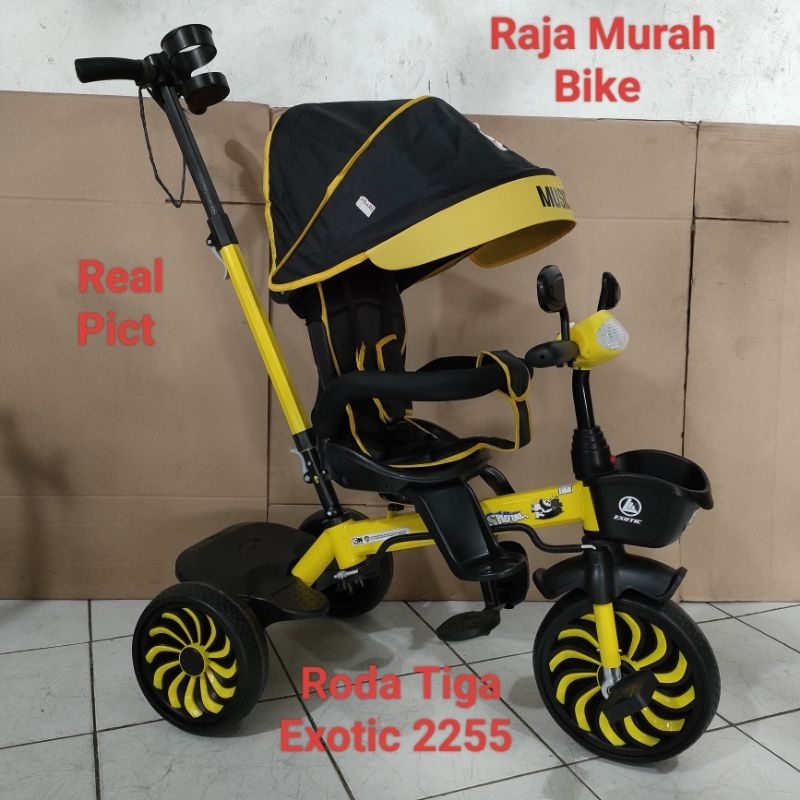 Jual Sepeda Anak Roda Tiga Exotic ET-2255 Sepeda Stroller Roda Tiga ...