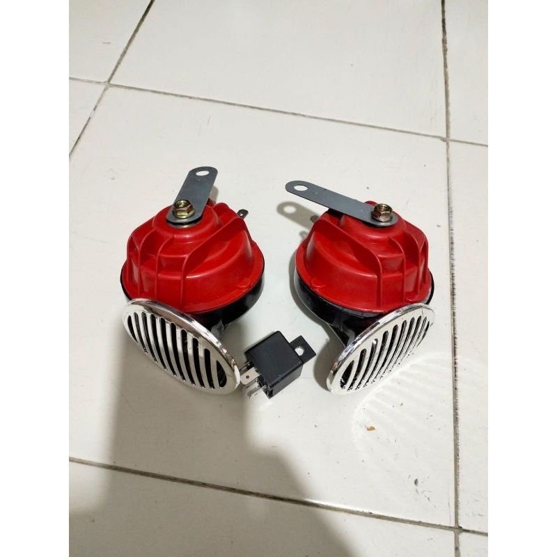 Jual HARGA SEPASANG KLAKSON KEONG PLUS RELAY SNAIL HORN DOUBLE KLAKSON