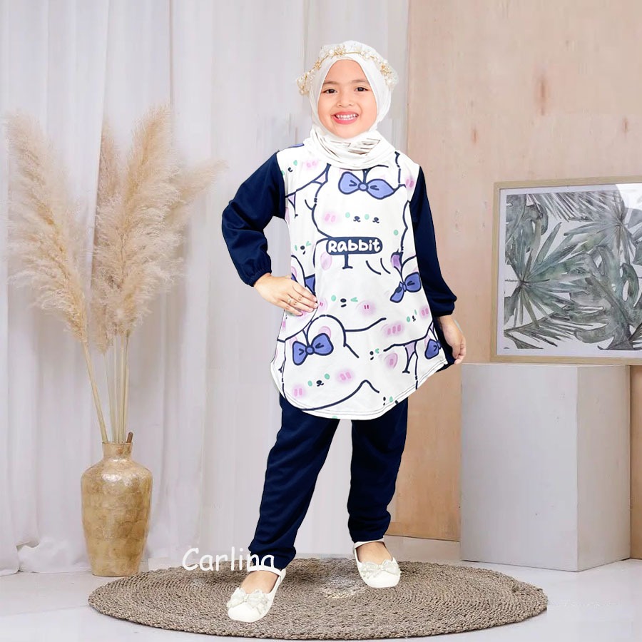 Jual CARLINA Setelan Rabbit Anak Perempuan Baju dan Celana Panjang 3-13 ...