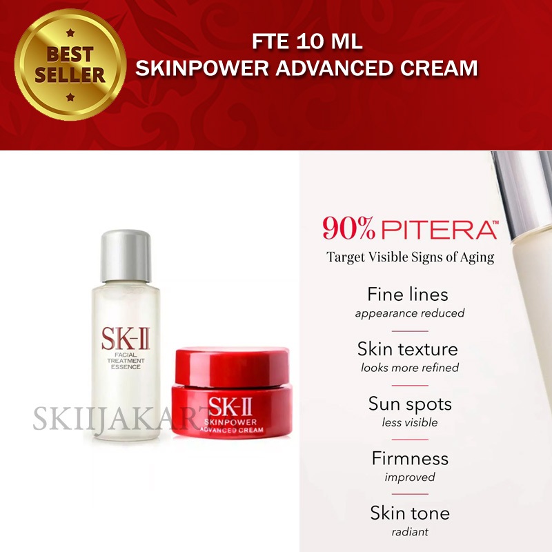 Jual SKII SK2 FTE 10 ML DAN SKINPOWER ADVANCED CREAM 2,5 GR SET